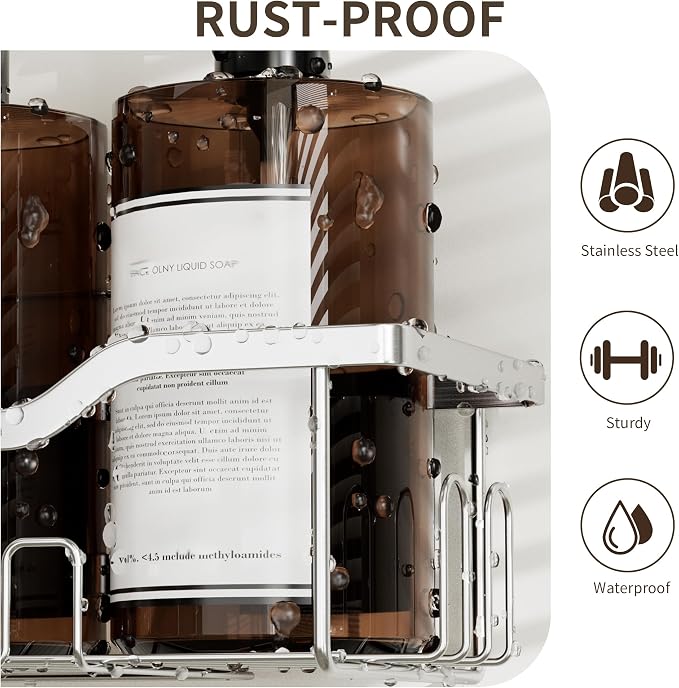 Shower Caddy Hanging 2-Tier Bathroom Organizer - Image 6