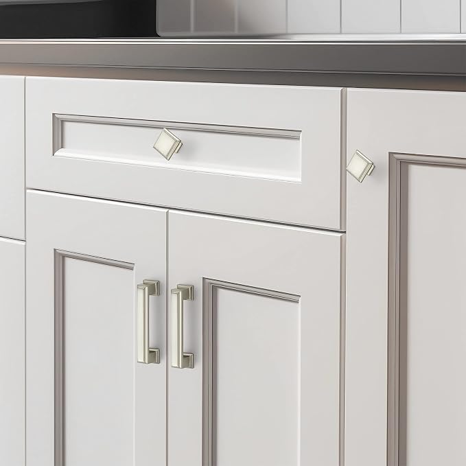 Ravinte Hardware 5 Pack Kitchen Cabinet Pulls Square Drawer Single Hole Handles - Image 6
