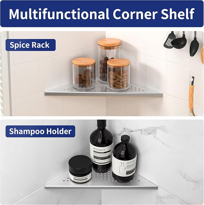 Corner Shower Shelves, Grout in Shelf - Image 6
