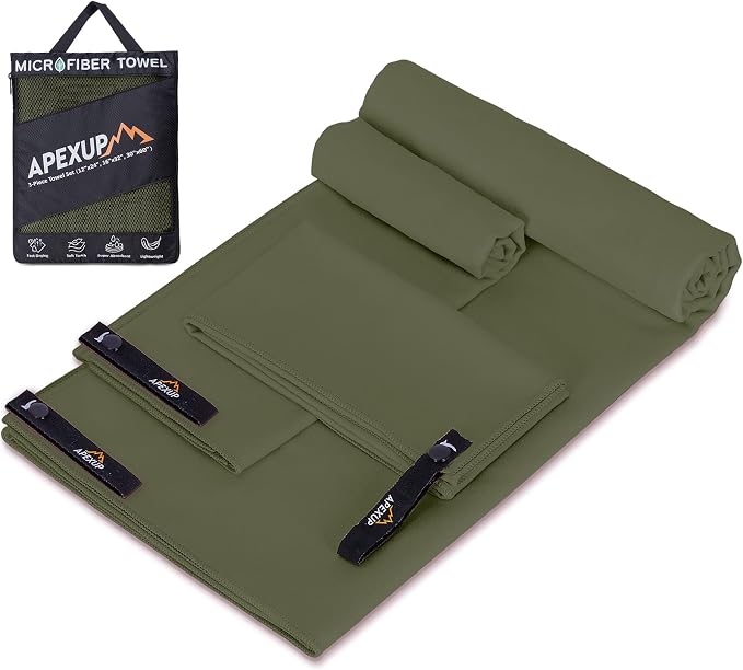 APEXUP Microfiber Travel Towel, Ultra Absorbent Quick Dry Towels, Lightweight by APEXUP