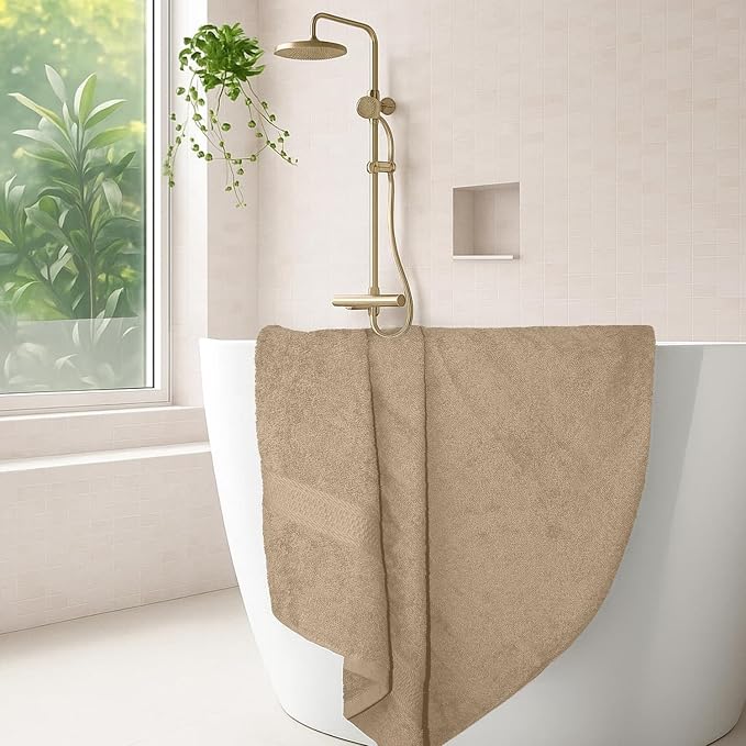 RIVERSIDE 100% Ring Spun Cotton Large Bath Towels Set of 4, 27 x 54 Inches – - Image 2