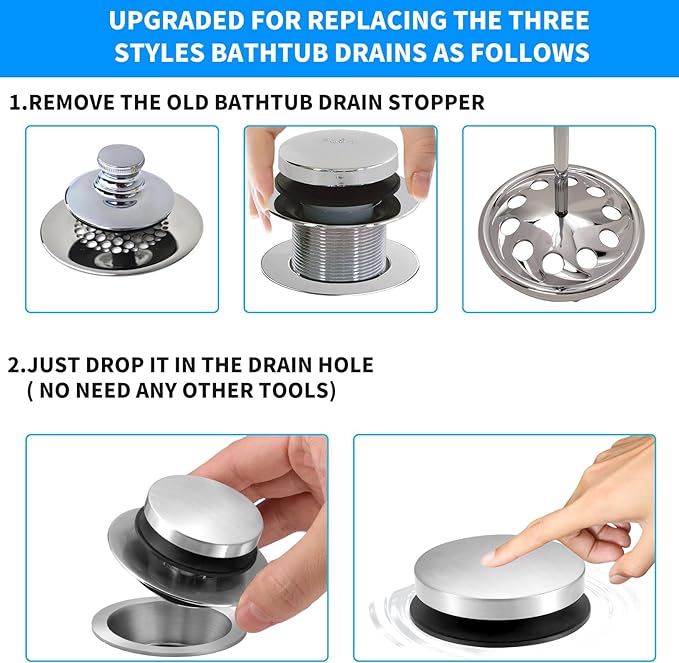 Bathtub Drain Stopper, Tub Stopper/Bathtub Plug - Image 3