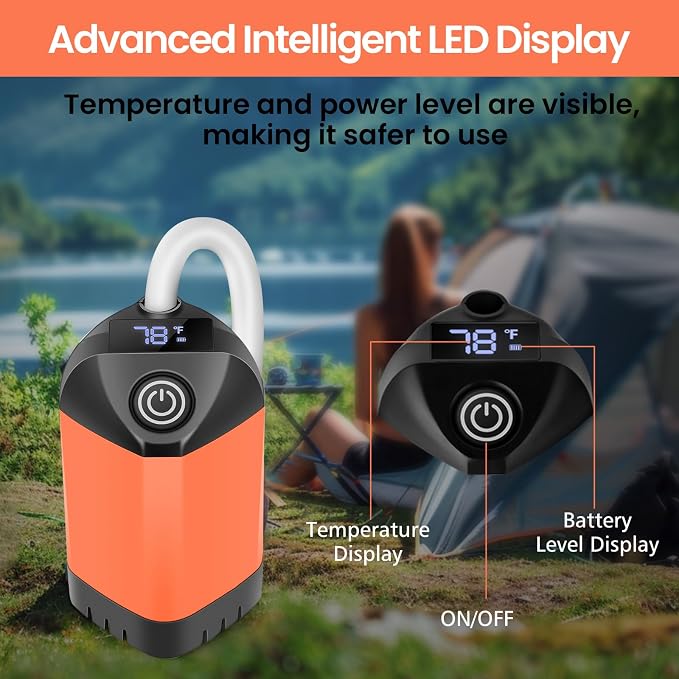 Portable Shower for Camping, 7800mAh Rechargeable Camping Shower - Image 3
