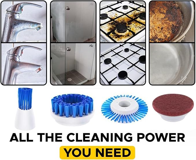Cordless Power Scrubber for Cleaning Tile/Floor/Sink/Shower/Bathroom/Kitchen - Image 3