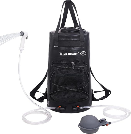 WILD HEART Camping Shower 22L/ 12L Portable Shower by WILDHEART
