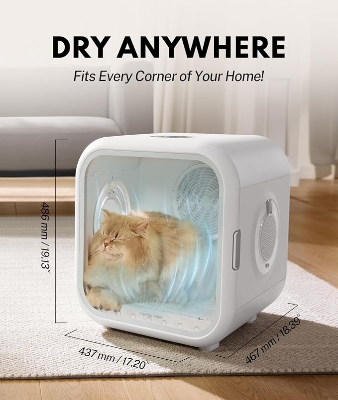 HomeRunPet Cat Dryer, 360° Efficient Automatic and Quiet Box - Image 7