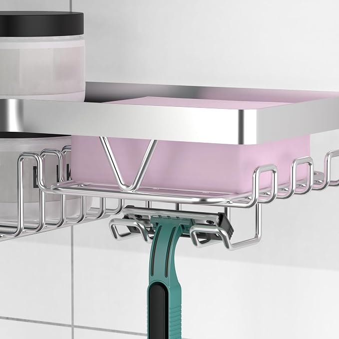 KEGII Corner Adhesive Shower Caddy, Rustproof Shower Shelf - Image 2