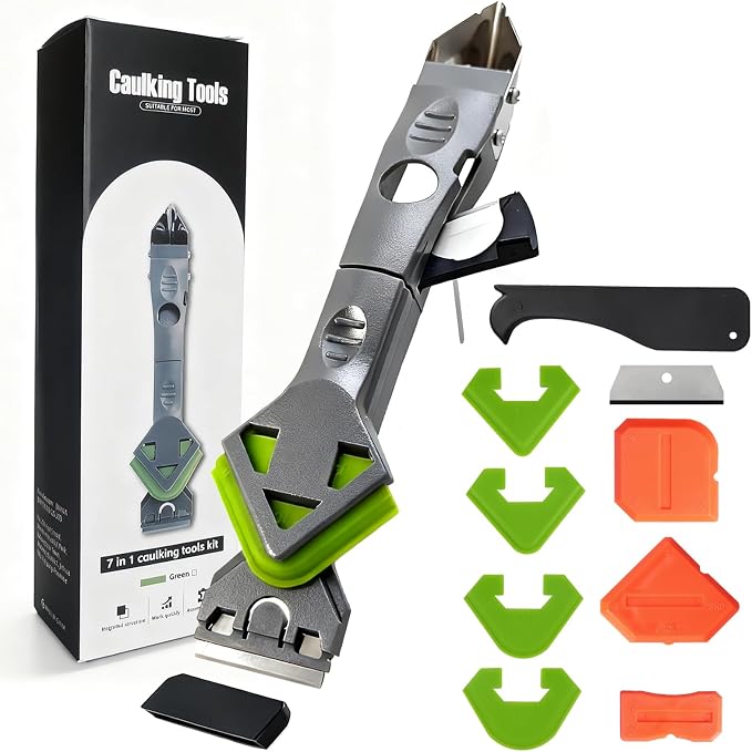 7 in 1 Upgraded Silicone Caulking Tool Kit; Multifunctional Caulk Removal Tools by Unknown
