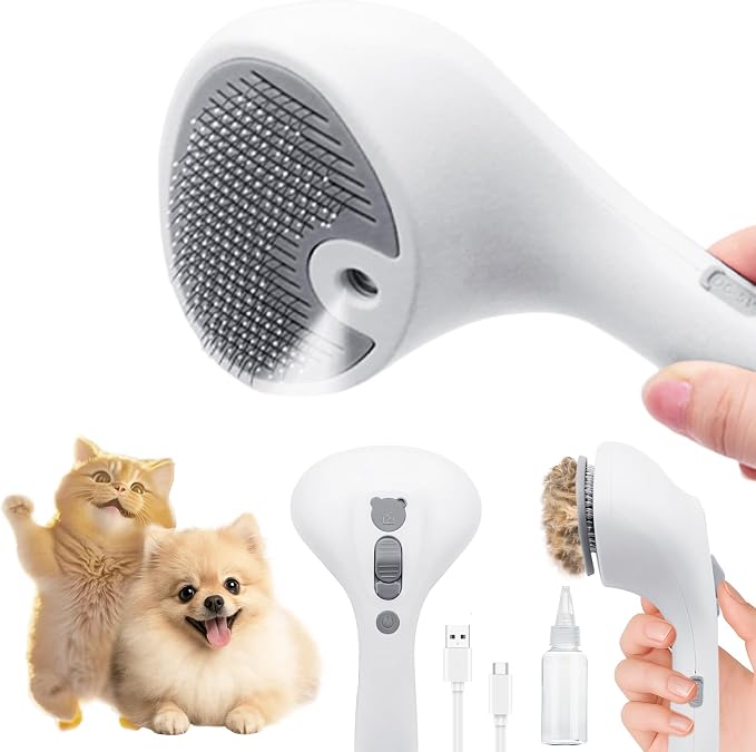 Pet Spray Grooming Brush Cat Brushes Cat Hair Removal Products Cat Shedding by PawsMedal