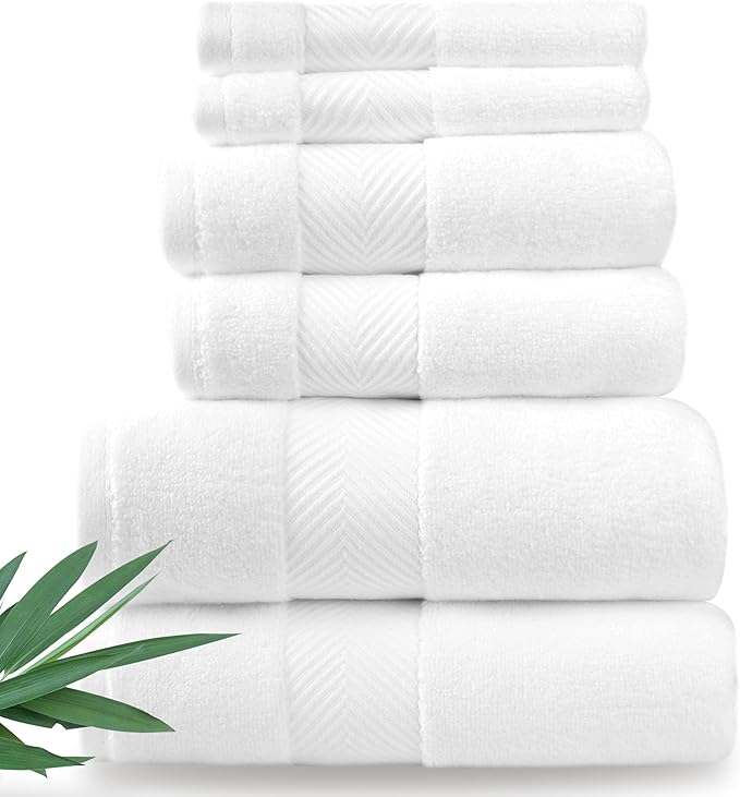 Ultra Soft & Plush Viscose from Bamboo Bath Towels by AlusaHome