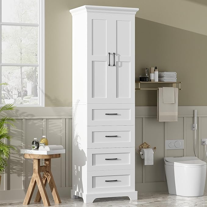 72" Tall Narrow Storage Cabinet - Image 3