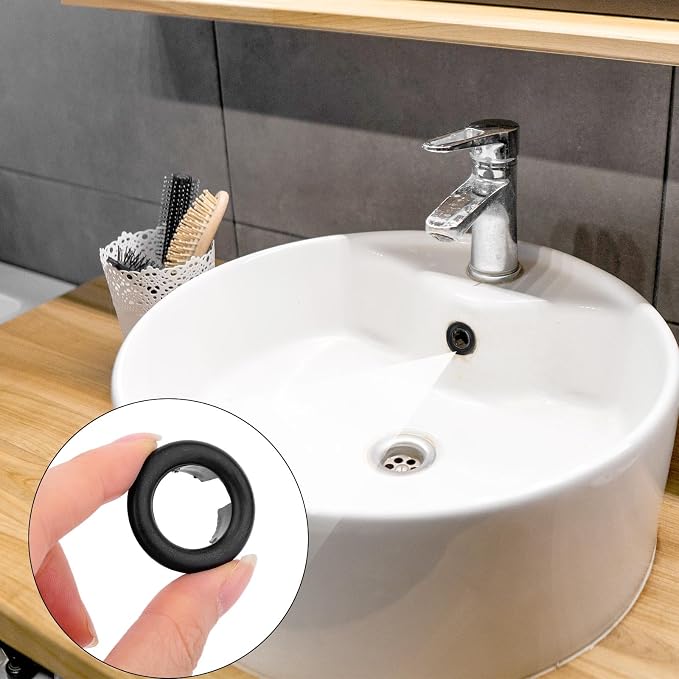10pcs Sink Overflow Ring, Chrome Plated Bathroom Sink Overflow Trim Ring Cover - Image 3