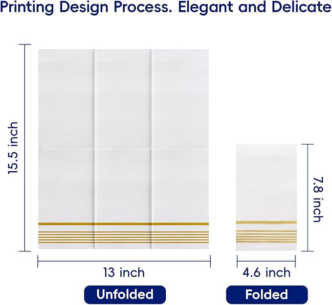 600 Pack Paper Napkins, 3-Ply Guest Towels Disposable Dinner Napkins, Soft and - Image 2