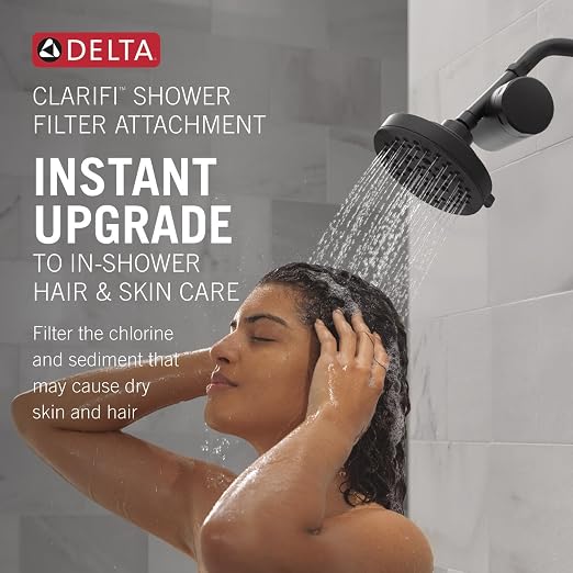 Delta Faucet 5-Setting Shower Head Matte Black - Image 2