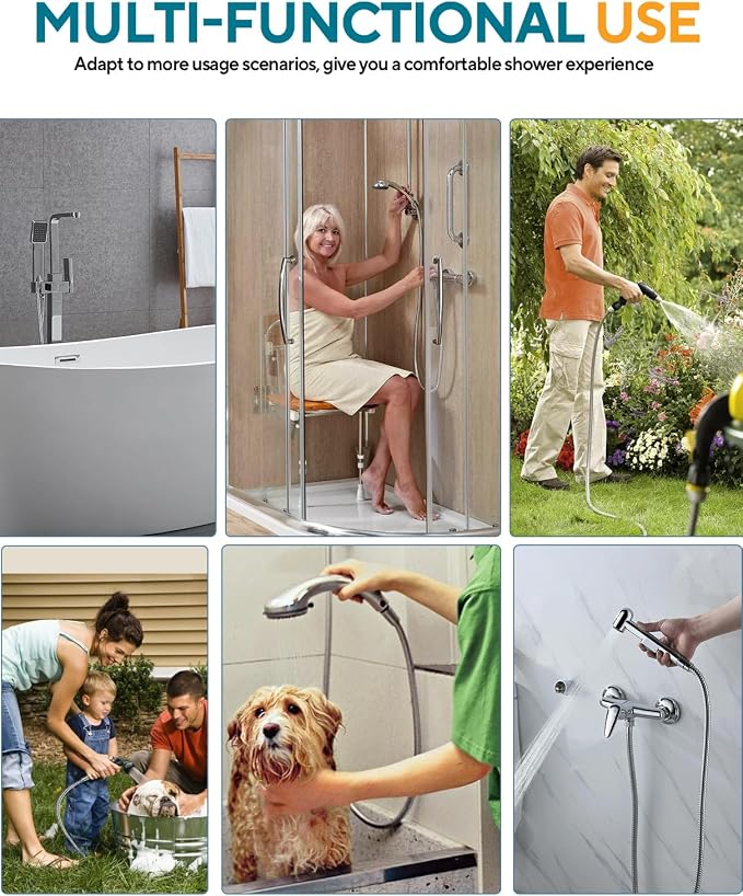Shower Hose Extra Long 157Inches, Flexible Stainless Steel Handheld Shower Hose - Image 4