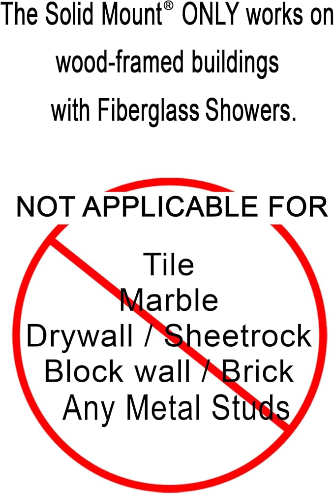 Grab Bar Mounting Kit for Fiberglass Showers. The Solid Mount uses Adj. Spacers - Image 3
