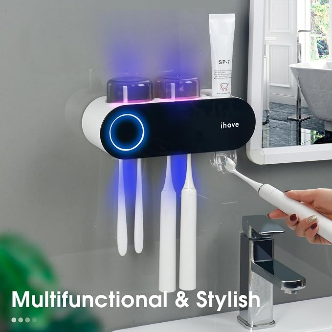 iHave Toothbrush Holders for Bathrooms, UV Toothbrush Sanitizer and Holder - Image 4
