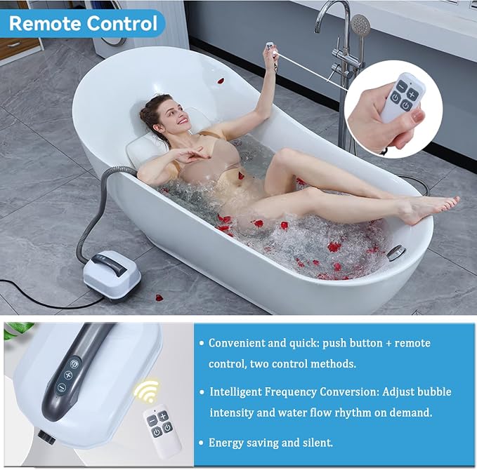 Wavemat Bathtub Massage Cushion, 6-Speed Bubbles Wave Mat - Image 6
