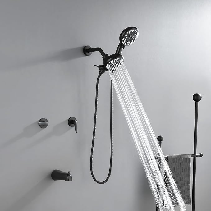 2 Handles Tub Shower Faucet Set Shower System - Image 2