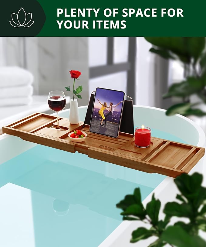 ROYAL CRAFT WOOD Premium Foldable Bathtub Tray - Image 6