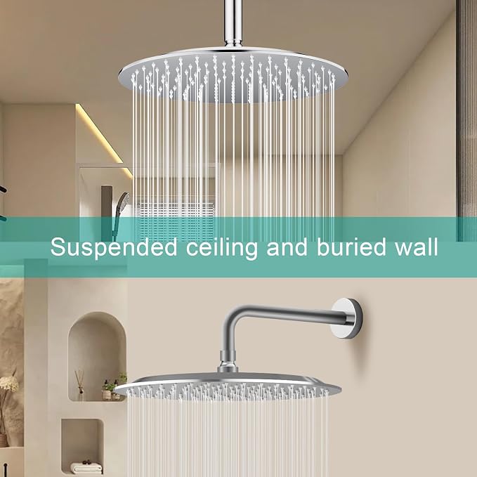 All Metal Rain Shower Head - Image 3