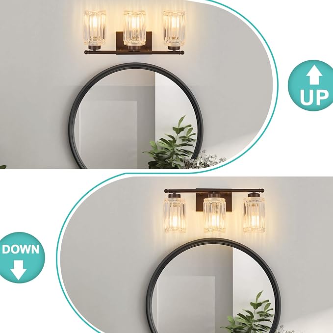 3 Light Bathroom Light Fixtures Modern ORB 18 Inch Vanity Lights - Image 4