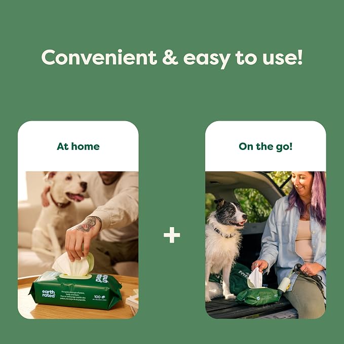 Earth Rated Pet Wipes for Dogs and Cats, Hypoallergenic, 3-in-1 Cleaning - Image 6