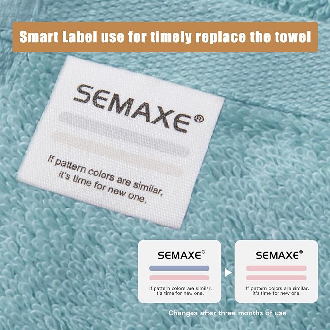 SEMAXE 18-Piece Blue Bath Towel Set - Image 7