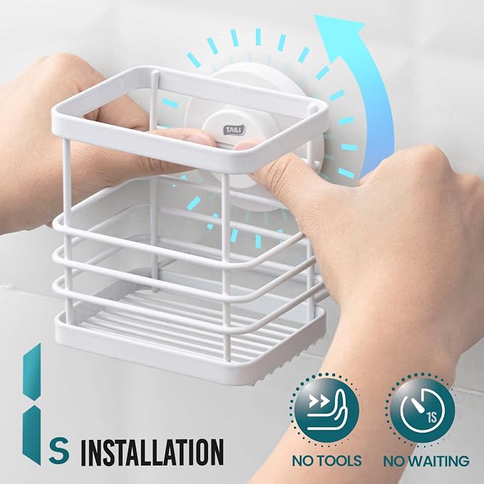 TAILI Patented Suction Cup Toothbrush Holder, Stainless Steel Anti-Puddling - Image 2