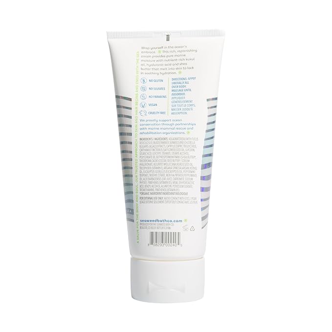 Seaweed Bath Co. Hydrate Body Cream, Eucalyptus Peppermint Scent, 6 Ounce - Image 2