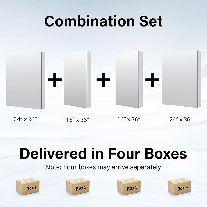 WELLFOR 80" x 36" Bathroom Medicine Cabinet - Image 8