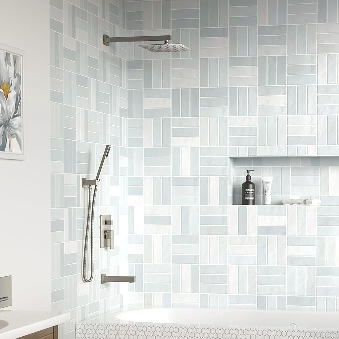 Lava Odoro Modern 3-Setting Square Shower and Tub Faucet Set - Image 8