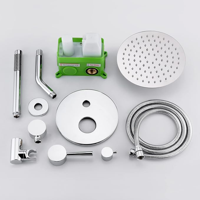 SUMERAIN Rain Shower System, Wall Mounted Bathroom Shower Faucet Set - Image 6