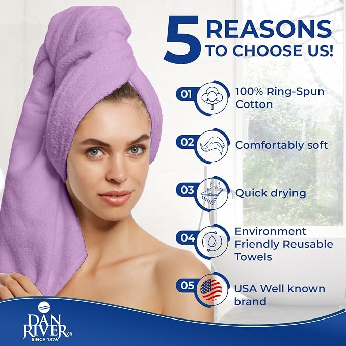 DAN RIVER 8 PC Luxury Bath Towels - Image 5