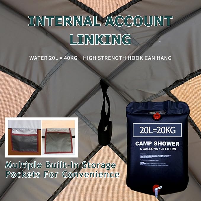 Camping Tent Shower Tent, Outdoor Changing - Image 5