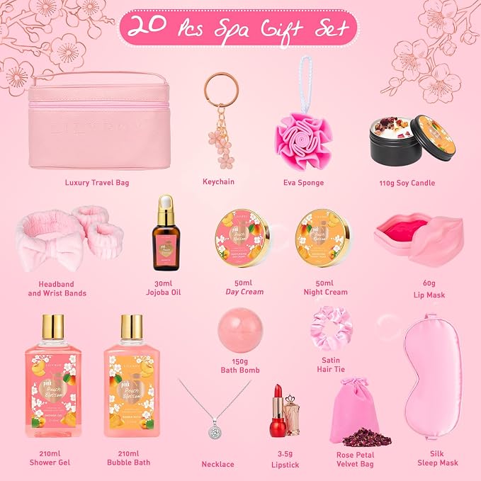 Christmas Gifts for Women Gift -20-Piece Luxury Bath and Body Gift Bath Gift - Image 2