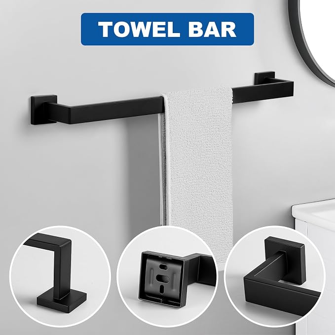 Cilee 10-Pieces Bathroom Hardware Set - Image 3