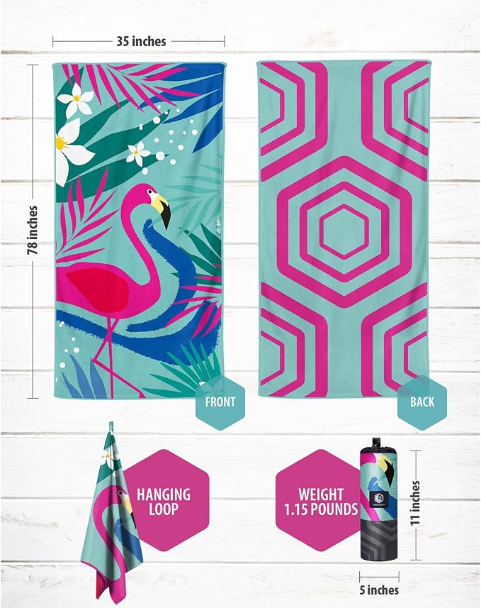 VENTURE 4TH Microfiber Beach Towel: Quick-Dry, Sandproof and Lightweight - Image 6
