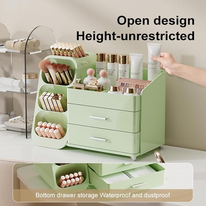 Makeup Organizer with Drawers for Vanity, Spacious Cosmetic Display Case - Image 5