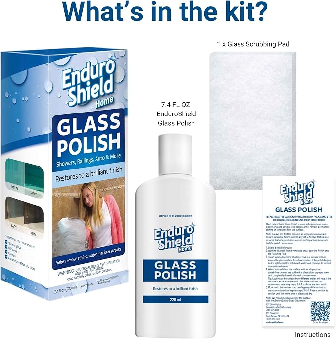 EnduroShield Shower Door Glass Polish – Water Spot Remover & Hard Water Stain - Image 6