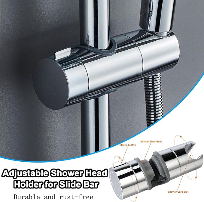 Shower Head Holder for Slide Bar, Adjustable Shower Bracket Holder for Slide - Image 4