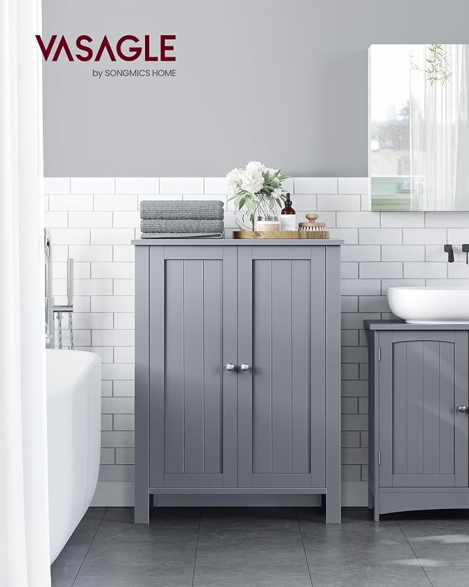 VASAGLE Floor Storage Cabinet, Freestanding Storage Unit - Image 2