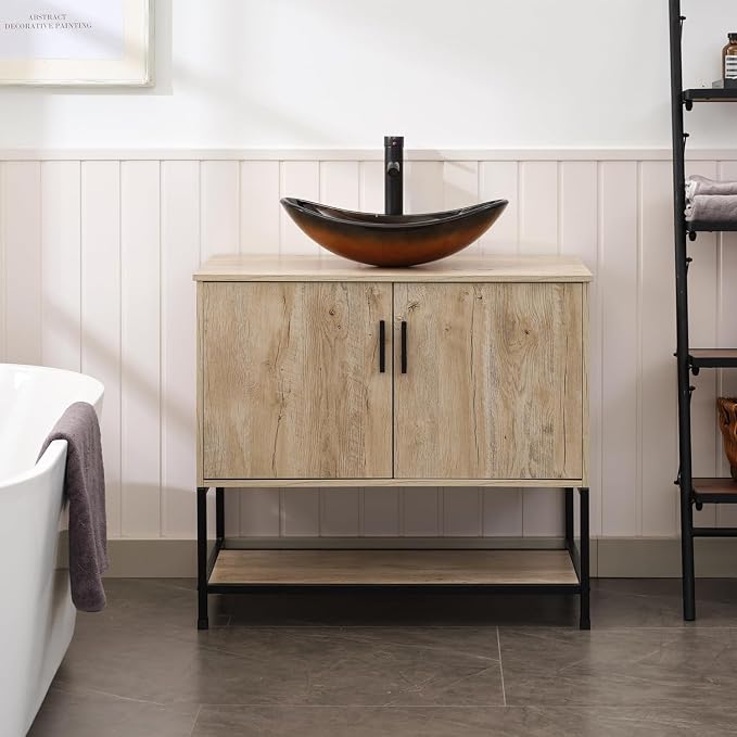 UEV Rustic Oak 36" Bathroom Vanity - Image 4