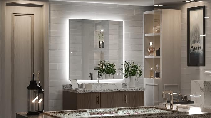 TETOTE 36 x 36 Inch LED Backlit Mirror - Image 2