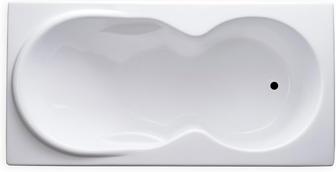 Carver Tubs - DH7136 - Modern White Fiberglass Soaking Bathtub - Image 4