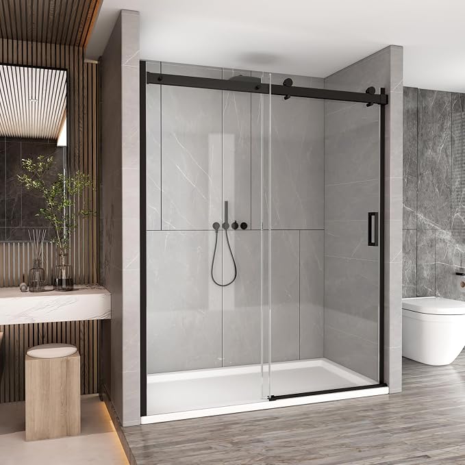 Sunrosa Semi-Frameless Glass Shower Door, Shower Door by ElevateYourEverydayShower