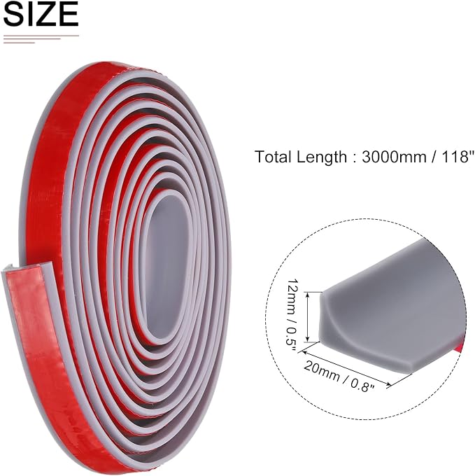 118"x0.8"x0.5" Collapsible Shower Barrier Stopper - Image 2