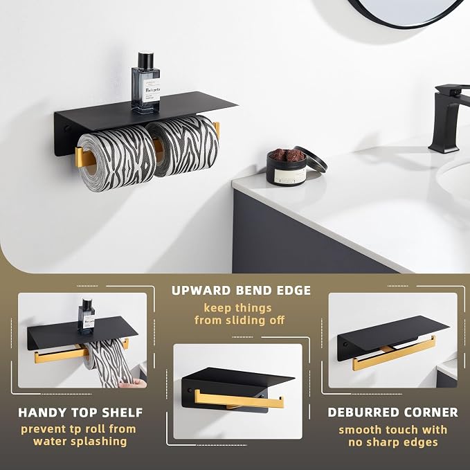 Angle Simple Double Toilet Paper Holder - Image 2