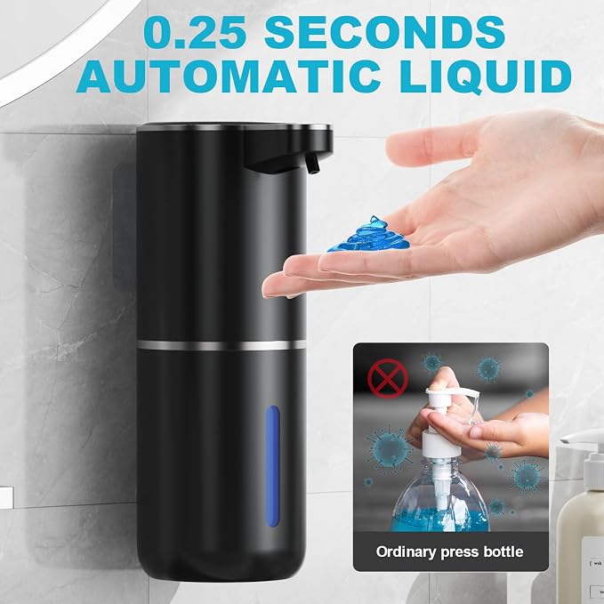 Automatic Soap Dispenser Touchless, 4-Level Adjustable 1200mAh, 12.8oz/380ml - Image 2