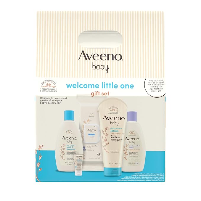 Aveeno Baby Welcome Little One Gift Set, Skincare Set by AveenoBaby
